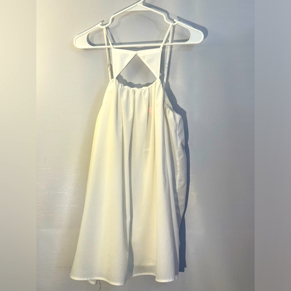 White spring-time tunic dress, Nameless by Lulus